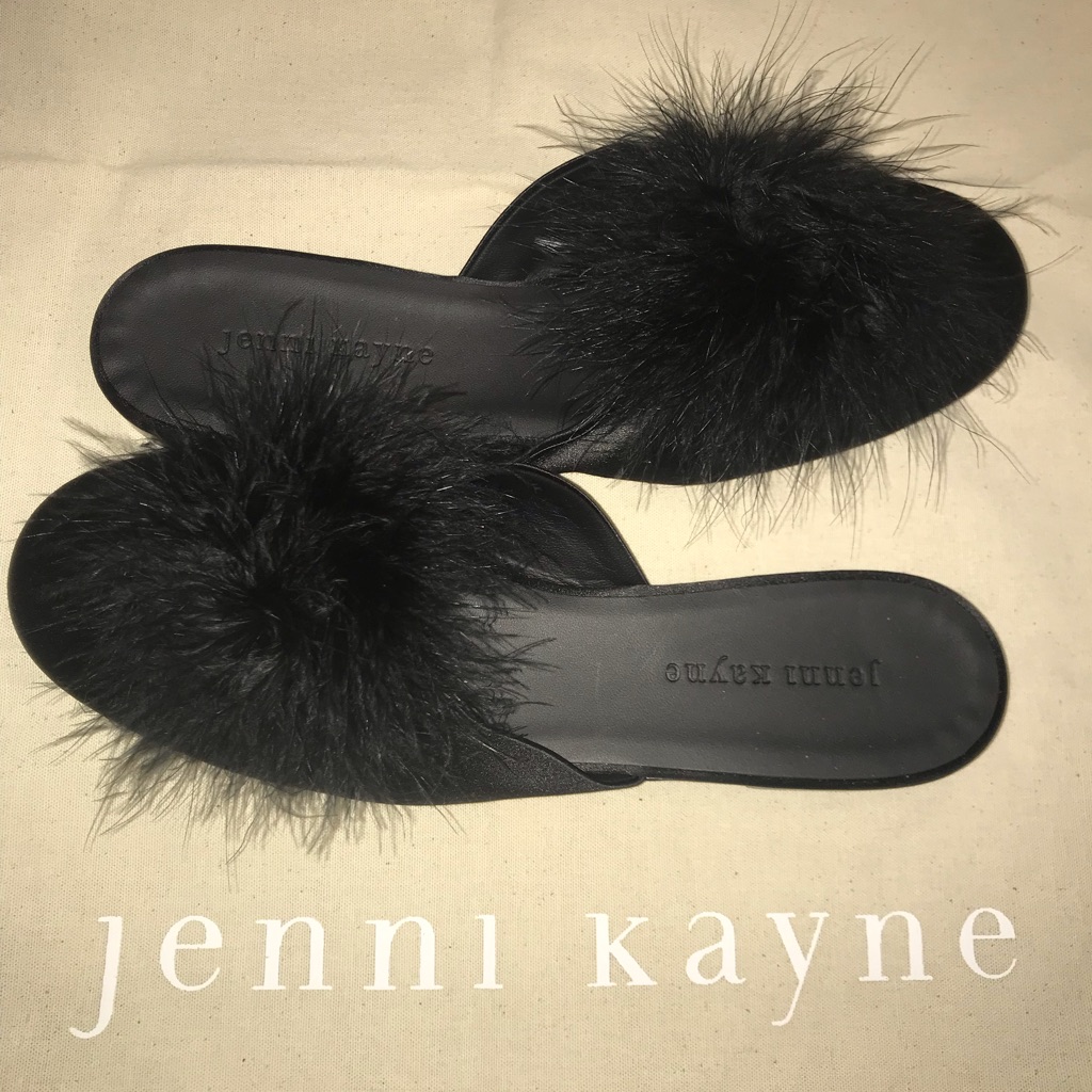 Jenni Kayne Satin Slipper With Puff.